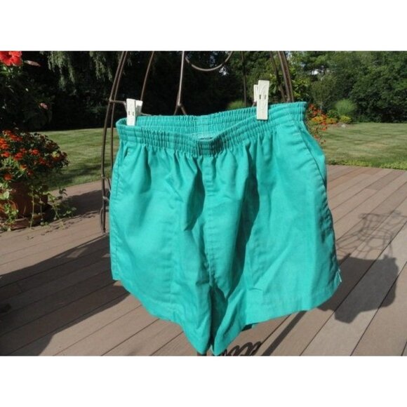 Vintage Levi's Male Swim Trunks Green Cotton 1970's Size Medium - Picture 1 of 9